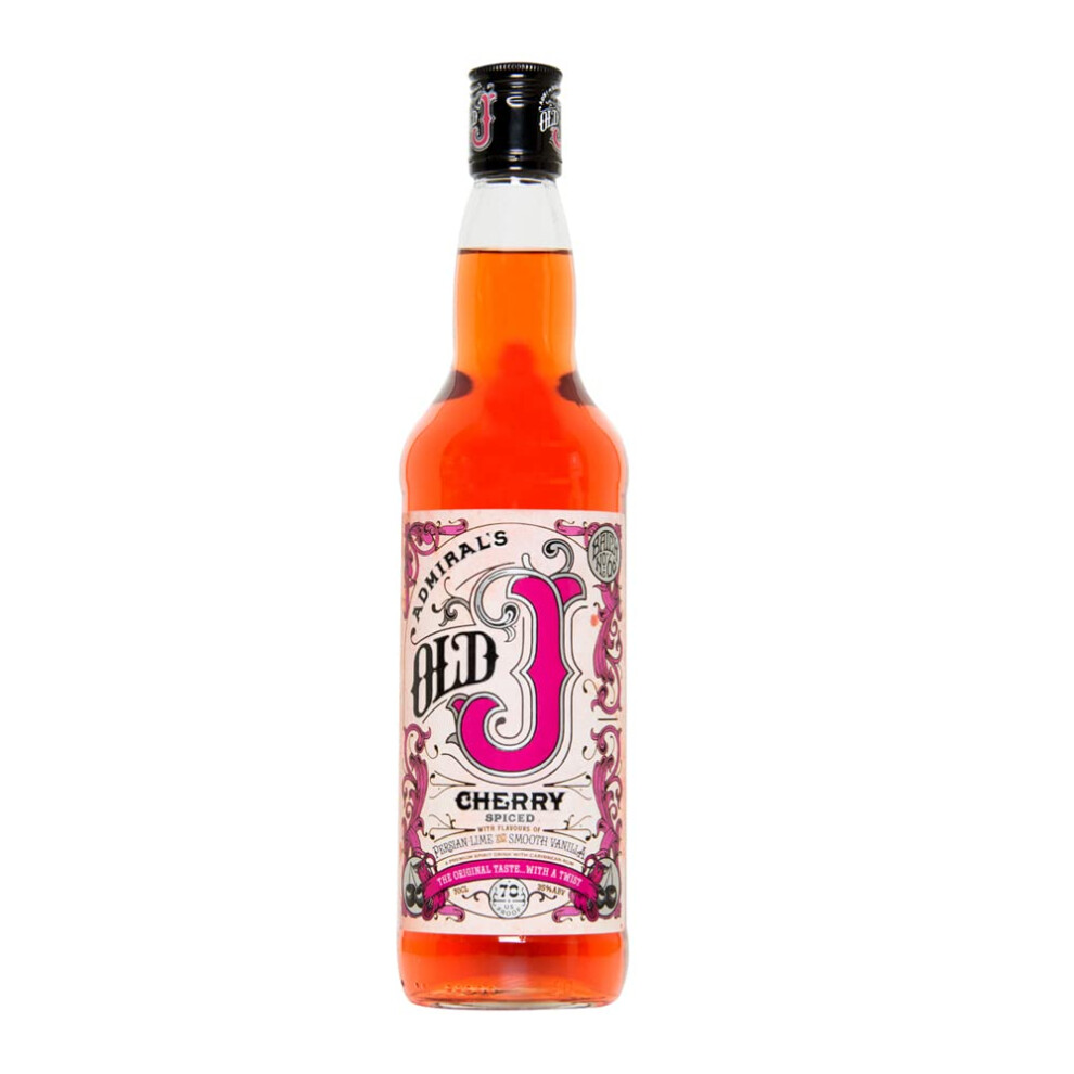 Old J Spiced Admiral's Old J Cherry Spiced Rum 35 Percent Abv 70Cl Bottle