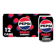 Pepsi Max Cherry  No Sugar  12 x 330ml cans