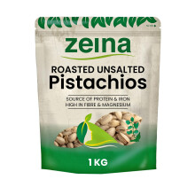 Zeina Roasted Unsalted Pistachio Nuts 1Kg Delicately Roasted Delicious Pis