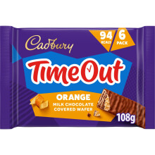 Cadbury Timeout Orange Milk Chocolate Covered Wafer Crispy Wafer With Orang