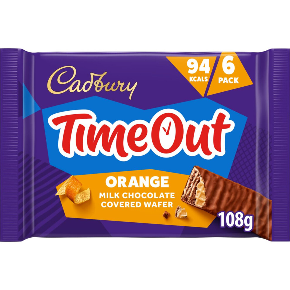 Cadbury Timeout Milk Chocolate Covered Wafer Crispy Wafer With Orang Orange