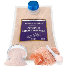 Pure Pink Himalayan Salt Fine 1kg 84 Essential Trace Minerals PREMIUM UNR