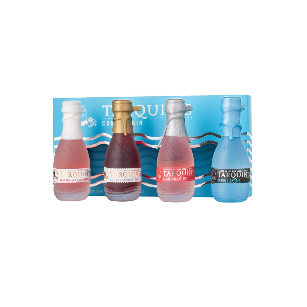 Tarquin's Cornish Gin Tarquin's Gin Mini Gift Set 4 X 5Cl Cornish Dry Blood Rhubarb Rasp Orange