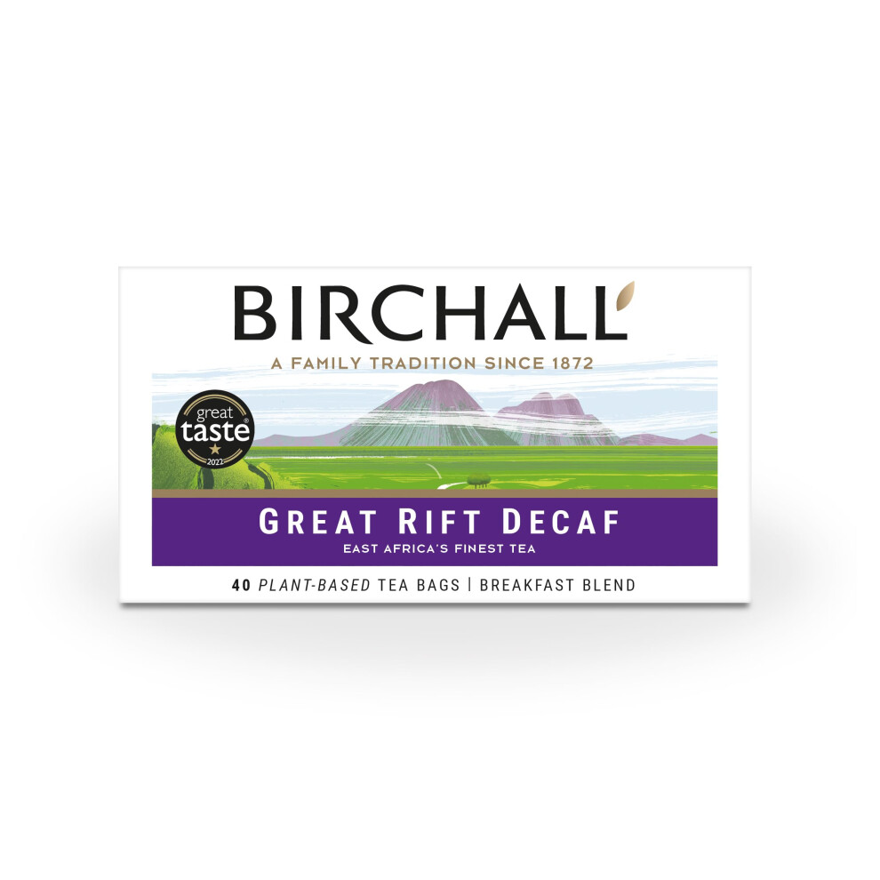 Birchall Great Rift Decaf Blend Tea Bags English Breakfast Tea Bursting Wit