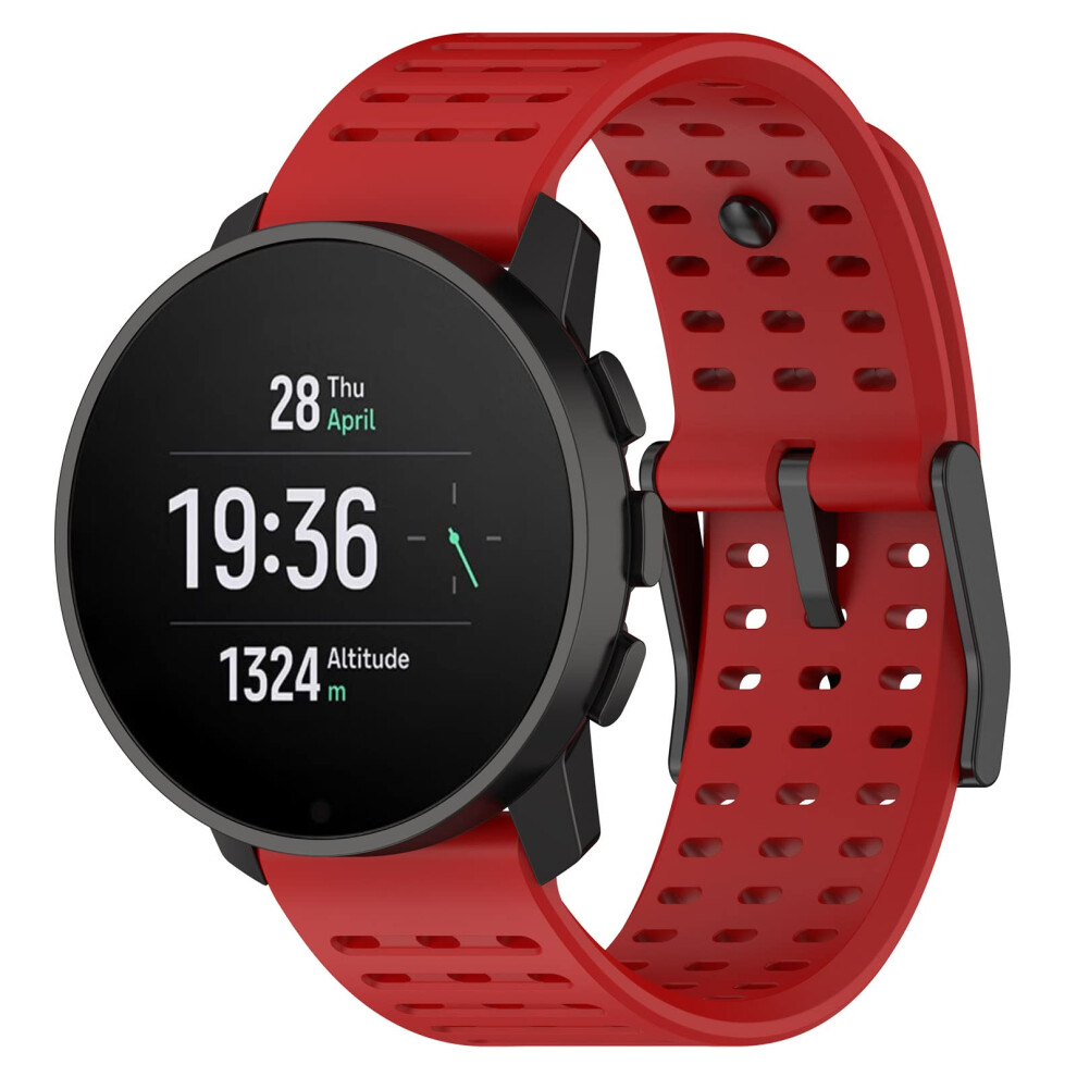 9 Peak Pro Bands Adjustable Silicone Replacement Straps For Suunto Vertical 9 Peak 5 Peak Smartwatch Red 9412369295545