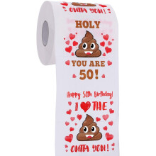 AOZITA 50th Birthday Gifts for Women Men Happy Prank Toilet Paper 50th Birt