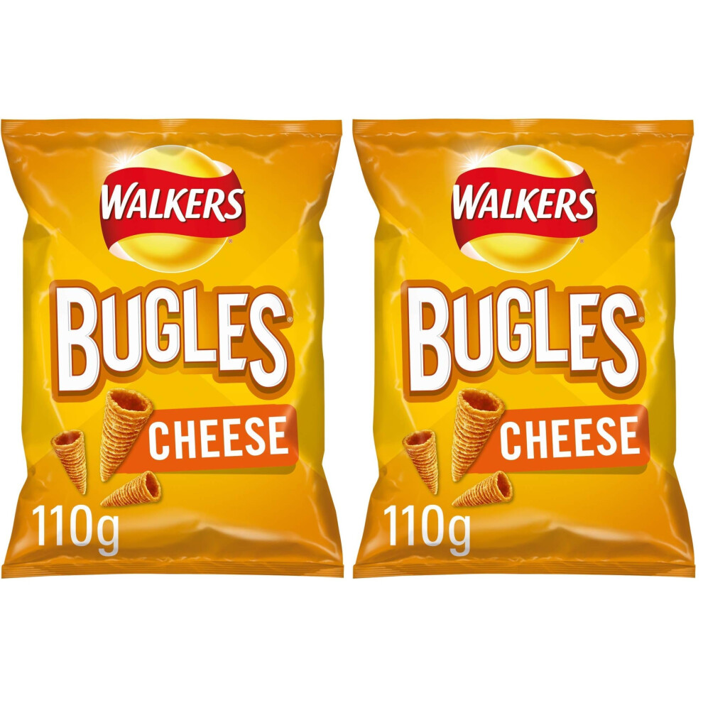 Walkers Bugles Cheese Sharing Snacks 110G Pack Of 2