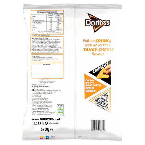 DORITOS TANGY CHEESE 30GX5PK 1