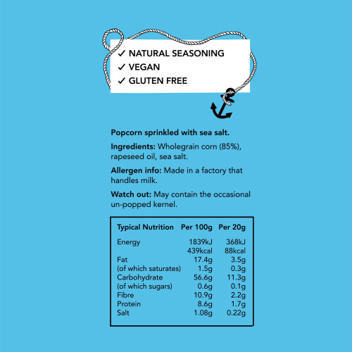 PROPER Lightly Sea Salted Popcorn, Natural Sea 1