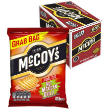 McCoys Ridge Cut Crisps Multipack Box of Flavoured Potato Crisp Snacks 36 x