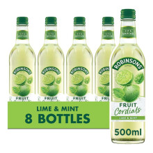 Robinsons Fruit Cordials Crushed Lime and Mint 500 ml Pack of 8