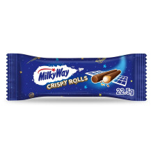 Milky Way Crispy Rolls Milk Chocolate Crispy Wafer  Whipped Filling 225g Id
