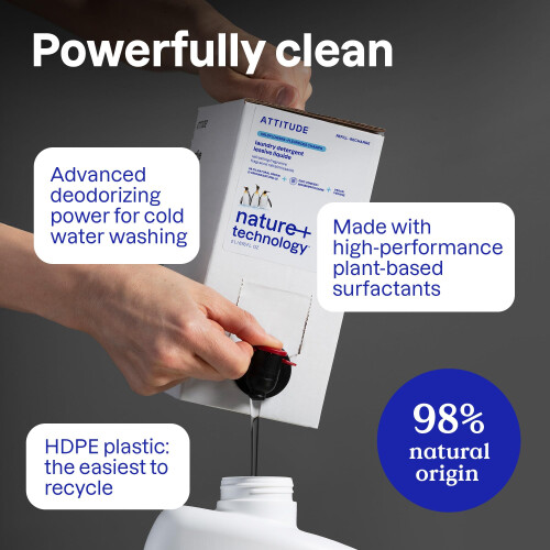 ATTITUDE Liquid Laundry Detergent EWG Verified HE Compatible PlantBased  Ve 2
