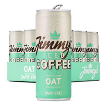 Jimmys Iced Coffee Oat SlimCan 12x250ml Multipack Dairy Free Vegan Iced La