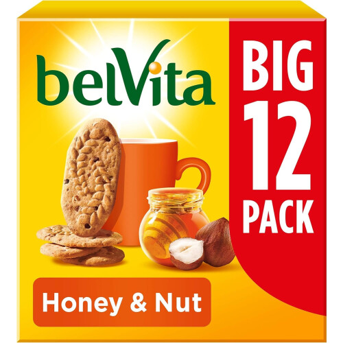 Belvita Breakfast Biscuits Honey  Nut With Choc Chips Nutritious Snack Bars 2
