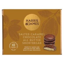 Harris James Salted Caramel All Butter Shortbread Biscuits 10 Piece Indivi
