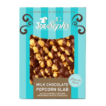 Joe Sephs Milk Chocolate Popcorn Slab 1x115g Salted Caramel Gourmet Popcor