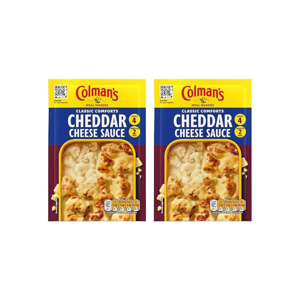 Colman's Cheddar Cheese Sauce Mix 40G Pack Of 2