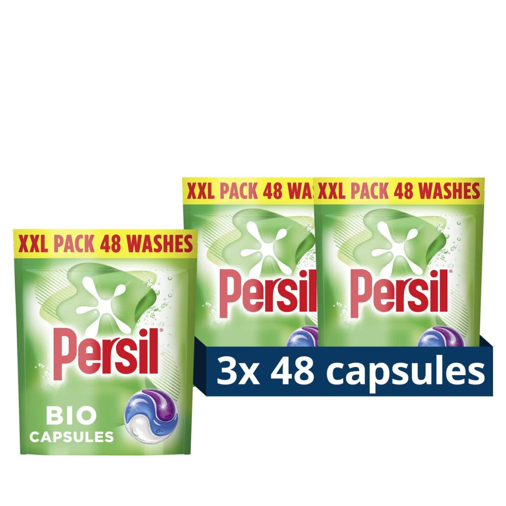 Persil Bio 3 In 1 Laundry Washing Detergent Capsules 48 Washes Pack Of 3