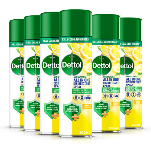 Dettol Dettol All-In-One Lemon Disinfectant Spray Multipack 6x300