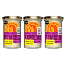 Agua de Madre Fresh Lemon  Ginger Tea Infusion Pack of 3 Fermented with Imm