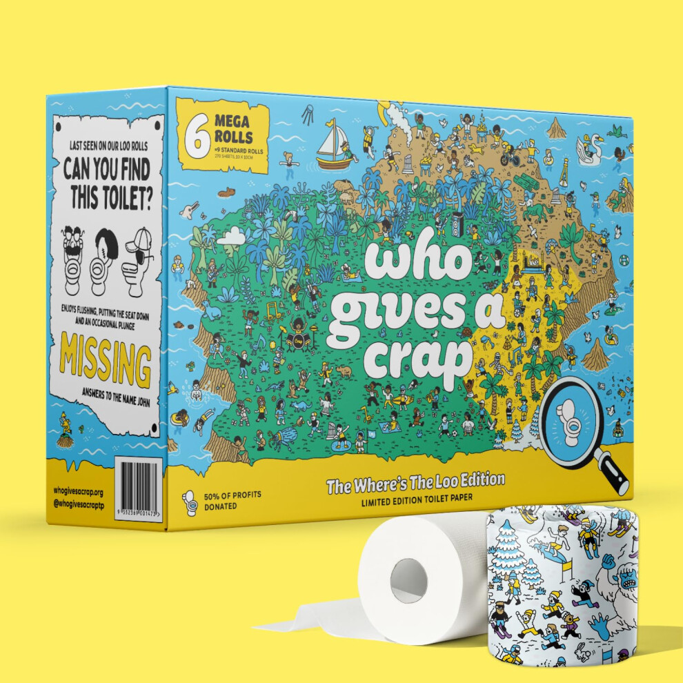 Who Gives A Crap Wheres The Loo Edition Premium Bamboo Twice As Long Toile