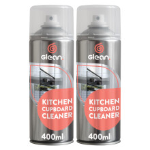 GLEAN Kitchen Cupboard Cleaner 2 x 400 ml Cleans Protects High Gloss Pla