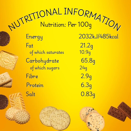 Tasties Cookie Selection Assorted Biscuits Box 70 Biscuits 9 Varieties 730g 1