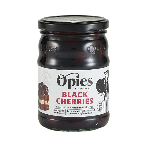 Opies Black Cherries  Kirsch 390g