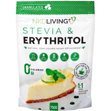 NKD Living Stevia Erythritol 11 Same Sweetness as Sugar Natural Zero Calor