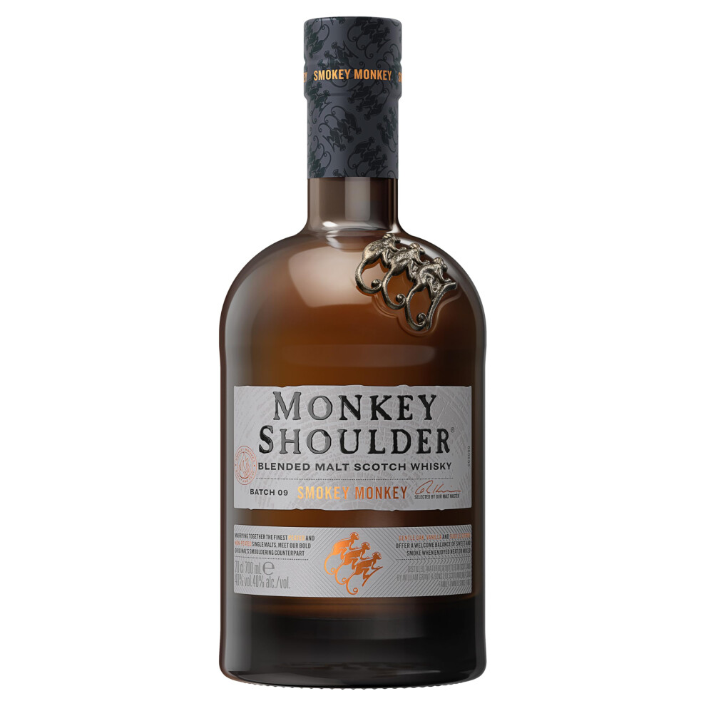 Monkey Shoulder Blended Malt Scotch Whisky Smokey Monkey Dry Peaty Creamy