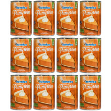 (Case of 12) Bakeroo Tinned Pumpkin Puree (Pumpkin Pie Filling) - 425g, 100% Natural