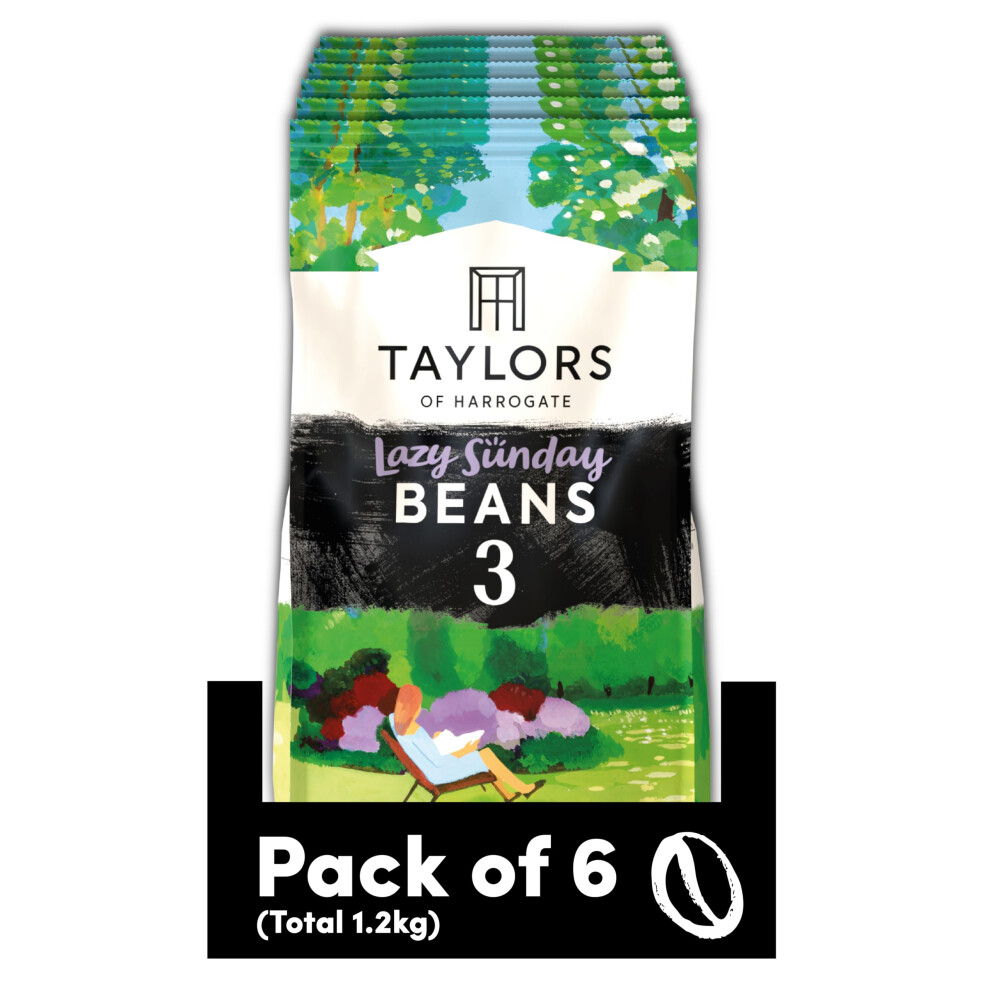 Taylors Of Harrogate Lazy Sunday Coffee Beans 200 G Pack Of 6 Total 12Kg