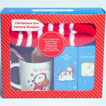 Christmas Eve box for Kids Children Luxury Hot Chocolate Hamper Red and Whi
