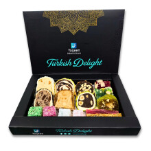 Yaqeen Turkish Delight Lokum Mix Gift Box 15 different flavours Deluxe Swee