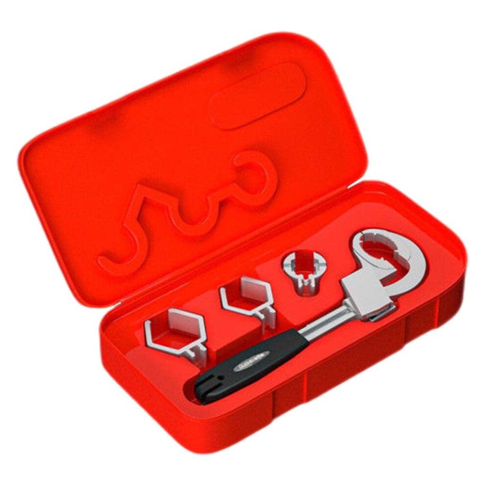 Adjustable Ratchet Wrench Set With Nonslip Grip For Plumbing, Bathroom And Car 9189345122996