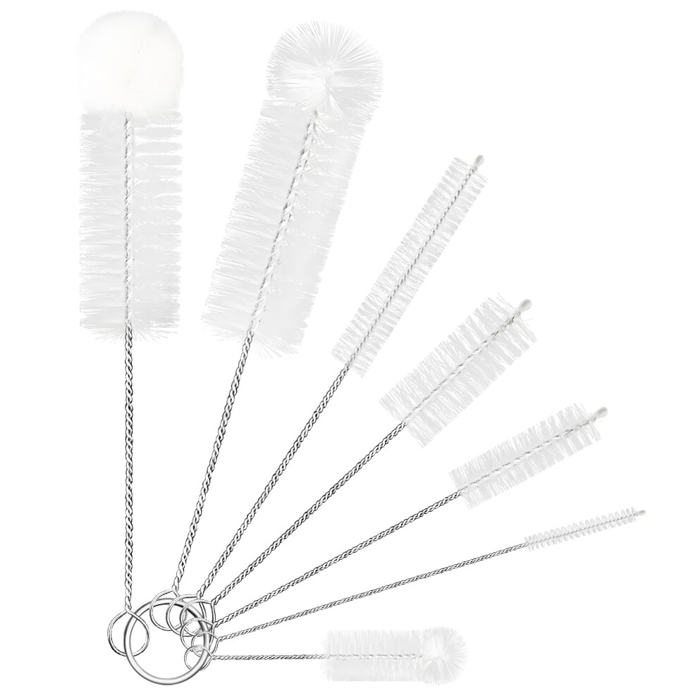 Yungmax Long Bottle Cleaner Brush And Straw Cleaner Brush Set 7Pcs Flexible