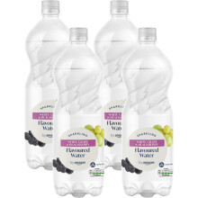 by Amazon Carbonated White Grape And Blackberry Spring Water 1L Pack of 4