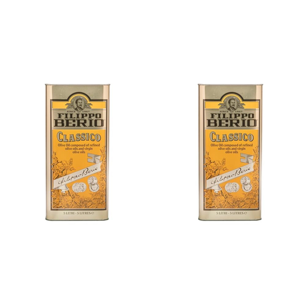 Filippo Berio Pure Olive Oil Cooking Oil Salad Dressing Bulk Tin Can 5Ltr