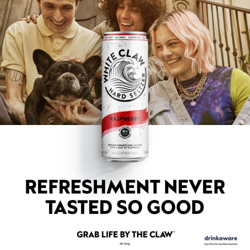 White Claw Hard Seltzer Raspberry 12 x 330ml Cans 45 ABV 2