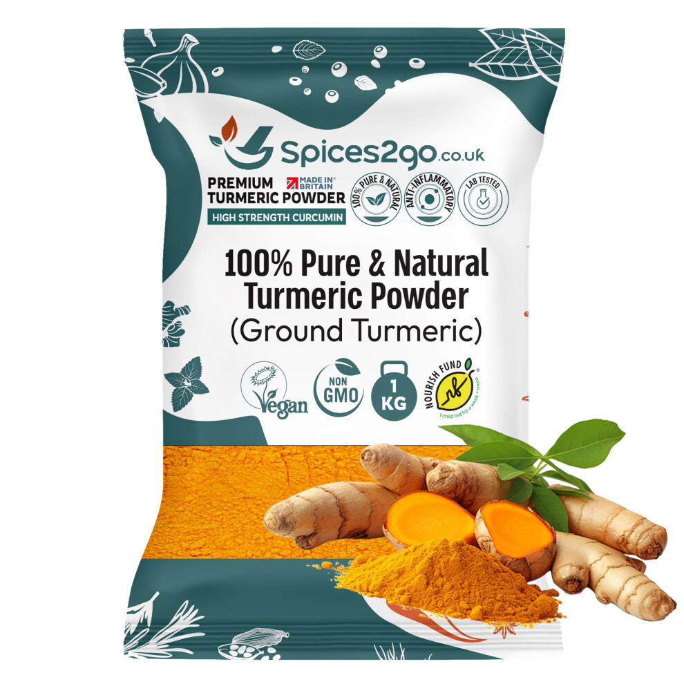 Spices2go.co.uk Spices2go Premium Turmeric Powder 100 Pure Turmeric Ground Curcumin Long S