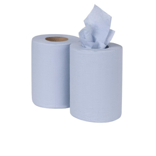 Nisbets Essentials Centrefeed Blue Roll 2Ply 80m Pack 2