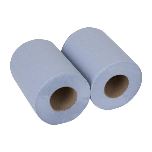 Nisbets Essentials Centrefeed Blue Roll 2Ply 80m Pack 2 2