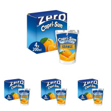 CapriSun Zero Orange Kids Juice Drink 4 x 200ml No Added Sugar Made with R