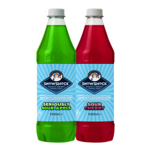SnowShock Slush Syrup 1L Sour Apple Sour Cherry 2x Pack Slushy Concentrat