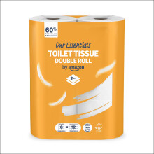 Our Essentials by Amazon Toilet Tissue Double Roll 2ply 6 Rolls 1 Pack of 6