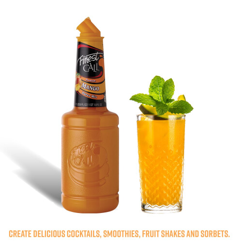 Finest Call Mango Puree  1 Litre Bottle  Real Fruit  Cocktail Ingredient  E 1