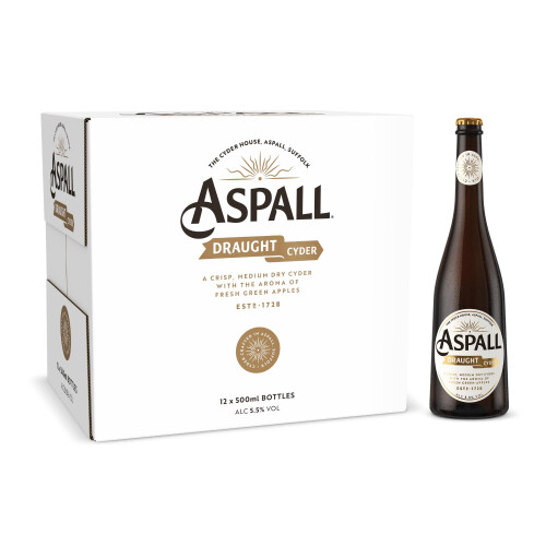 Aspall Suffolk Draught Cyder 12 x 500 ml bottles