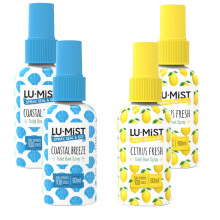 Lumist LuMist 4 x 60ml Assorted Toilet Bowl Spray Pack Citrus Fresh Coasta