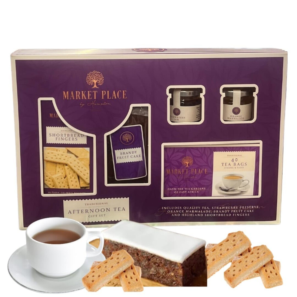 Amamitrade Afternoon Tea Hamper Tea Gift Set For Women With Fruit Cake Jam Preserve